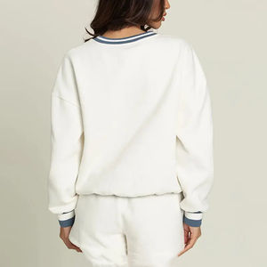 Sudadera Personalizada con Puños a Rayas, 100% Algodón Terry, Cuello Redondo, Oversize para Mujer, Sudadera de Felpa Maanify 2026 - Product Image 2