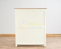Meuble bar moderne en bois avec rangement pour boissons, rail de suspension, tiroirs et portes vitrées pour salon