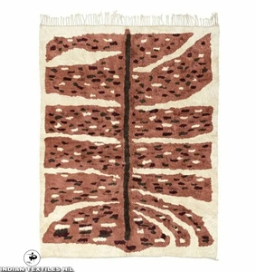 Moroccan Unique Beni Ourain <b>Rug</b> Hand Made Moroccan <b>Boho</b> Beni Ourain <b>Rug</b> Albertina Hand Knotted Wool Area <b>Rug</b> By ITHL - Product Image 1