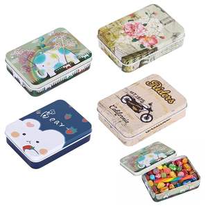 Decorative Cookie Tin with Lids Vintage Cookie Packing <b>Box</b> Retro <b>Empty</b> Candy Container Cookie Jar with Handle for Wedding - Product Image 4