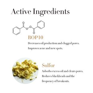 Crema correctora de manchas de acné con azufre al 10% de marca privada, hidratante para el cuidado de la piel con acné. - Product Image 3