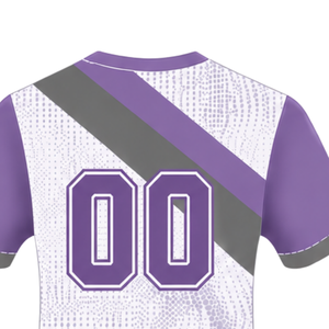 Purple <b>White</b> Grey <b>Short</b> <b>Sleeve</b> Rugby Jersey Crew Neck Graphic Athletic Performance Team Sportswear Training Match Rugby <b>Shirt</b> - Product Image 4