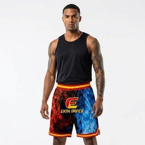 Shorts de basketball personnalisés pour hommes, 100% coton, écologiques, à séchage rapide, en molleton, athlétiques, OEM, streetwear, shorts de sport - Product Image 3