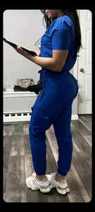 Premium Slim Fit Medical <b>Scrubs</b> Set – Custom Stretch Jogger Pant & Notched V-Neck Top, Premium Nursing Uniform for Hospital - Product Image 6