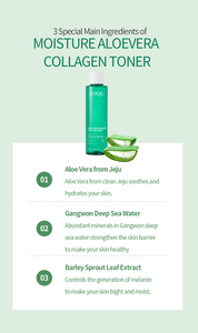 SOQU's SOQU MOISTURE ALOE VERA COLLAGEN <b>Toner</b> suit for oily <b>skin</b> type daily caring K-beauty - Product Image 3