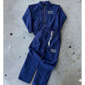 Survêtements en nylon personnalisés pour hommes, coupe-vent de haute qualité, deux pièces, imperméables, nouvelle conception, ensembles de deux pièces pour garçons - Product Image 5