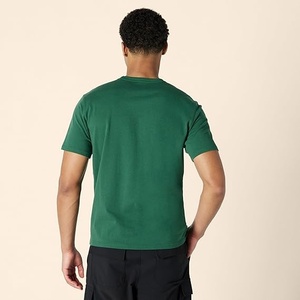 T-shirt à manches courtes col rond vert olive pour homme Kaihe, coupe classique, jersey décontracté en coton, couleur unie, respirant, anti-plis, séchage rapide - Product Image 6