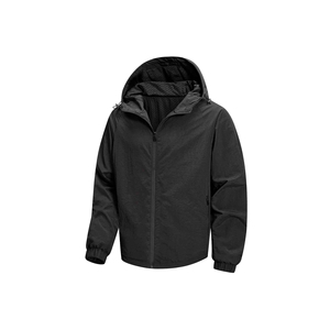 เสื้อแจ็คเก็ตกันลมสำหรับผู้ชายไซส์ใหญ่ ขายส่ง พร้อมโลโก้ด้านหน้า ระบายอากาศได้ดีและเป็นมิตรกับสิ่งแวดล้อม - Product Image 1