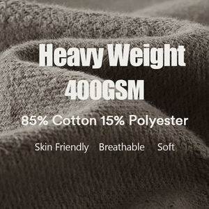 Sweat-shirt à fermeture éclair unisexe de haute qualité, impression de logo personnalisé, broderie OEM, tissu français, sweat à capuche d'hiver de grande taille pour hommes - Product Image 3