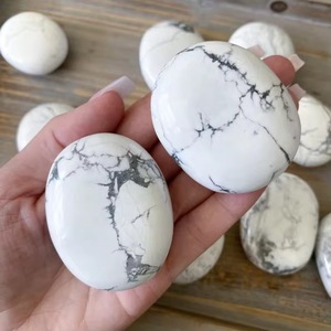 Natural White Howlite Palm Stones Polished Healing Crystals Smooth <b>Worry</b> <b>Stone</b> For Meditation Stress Relief Anxiety And Decor - Product Image 5