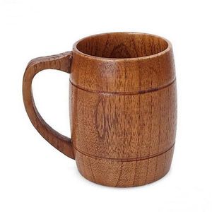 Handmade Wooden <b>Tea</b> <b>Cup</b> Mug With Handle Natural Wood Coffee <b>Cup</b> For Home Party Camping - Product Image 3