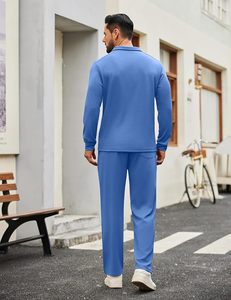 Ensemble de survêtement athlétique haut de gamme pour homme, veste et pantalon de jogging assortis - Product Image 5