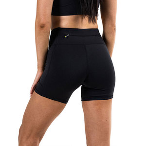 High Performance Quick Dry Compression Shorts for Women Skinny Fit Nylon/Spandex Material Sporty Style <b>Elastic</b> <b>Waist</b> Pockets - Product Image 5
