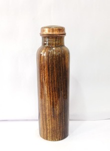 Bouteille d'eau en cuivre pur imprimé marbre blanc, texture pierre moderne, réutilisable, minimaliste, pour voyage - Product Image 2