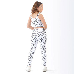 Women's Printed Yoga <b>Leggings</b> <b>With</b> <b>Pockets</b> Four-Way Stretch Spandex Polyester Activewear Pants High Street Yoga <b>Leggings</b> - Product Image 6