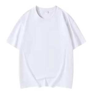 Camiseta de algodón extragrande personalizada para hombre, con cuello redondo, manga corta, transpirable, informal, para verano, estilo urbano. - Product Image 1
