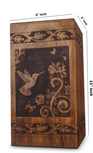 Urnas de Cremación de Madera de Diseño Único y Alta Calidad para Adultos, Urnas Funerarias de Madera, Tamaño Personalizado, Artículos Funerarios - Product Image 2