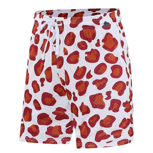 Pantalones Cortos Deportivos Transpirables con Cordón Ajustable, 100% Poliéster, Resistentes al Viento, Cintura Media, Bolsillos con Impresión Digital, Logotipo Frontal Personalizado para Hombre - Product Image 5
