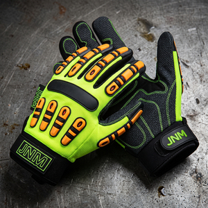 Guantes de Mecánico de Cuero Sintético Resistentes a Impactos, Protección TPR, Puño de Seguridad Flexible, Agarre Antideslizante - Product Image 6