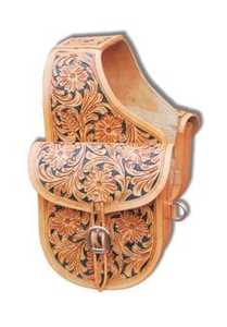 Sac de selle en cuir véritable de style western de haute qualité, avec double couture, respirant et multifonctionnel, pour l'équitation. - Product Image 2