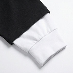 T-shirt Homme Personnalisé Deux Pièces 100% Coton Manches Longues Col Rond Sérigraphié Respirant 2-en-1 Superposé Décontracté Vente en Gros - Product Image 5