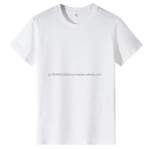T-shirt à col rond en coton peigné 180g personnalisé OEM pour hommes et femmes, décontracté, uni, à manches courtes - Product Image 1