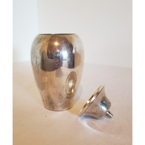 Matte Silver <b>Metal</b> Ginger Jar With Lid Classic Pedestal Design Aluminum Decorative Storage Jar Set For Bedrooms Wedding Gift Pot - Product Image 2