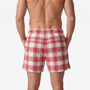 Pantalones Cortos de Franela para Hombre, Ropa de Dormir de Alta Calidad, Pantalones Cortos a Cuadros de Franela 100% Algodón con Cordón Ajustable - Product Image 2