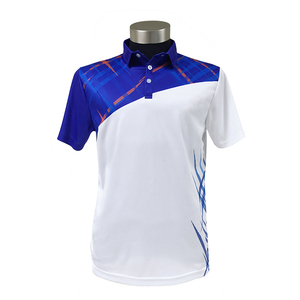 Chemises à manches courtes unies 100 % polyester pour hommes, brodées sur le devant, tricotées, respirantes, style streetwear personnalisé, pour le golf, vente en gros - Product Image 1