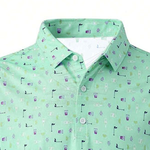 Polo personnalisé en sublimation, tissu respirant, vêtement décontracté, polo en sublimation - Product Image 3