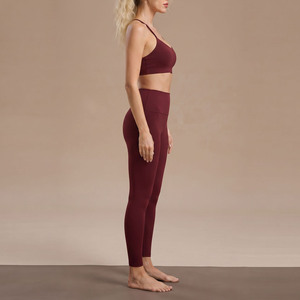 Ensemble de yoga 2 pièces pour hommes grandes tailles, léger, taille haute, sans couture, coupe ajustée, séchage rapide, leggings d'entraînement, ensemble uni - Product Image 5