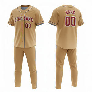 Custom Logo Custom Color Maple Men's Short Baseball Uniform <b>Set</b> High Quality <b>Waterproof</b> Lightweight Breathable Moisture Wicking - Product Image 2