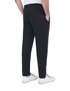 Pantalones Deportivos Negros Lisos de Cintura Media, Transpirables, Estilo Urbano, Felpa Francesa, Joggers de Entrenamiento, Lavado Ácido, Vintage, Corte Recto - Product Image 2