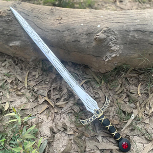 Épée dorée artisanale en acier inoxydable, modèle Trône de Verre, avec fourreau en cuir de vache - Product Image 6