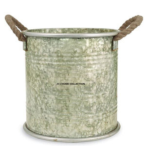 ถังเหล็กเคลือบลายวินเทจแบบคลาสสิกสำหรับตกแต่งวันหยุด เป็นมิตรกับสิ่งแวดล้อม ยอดนิยมสูง เหมาะสำหรับเป็นของขวัญคริสต์มาส - Product Image 6