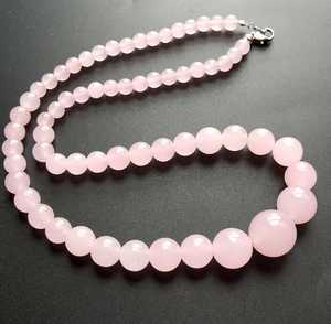 Elegante collar de cuentas de resina turquesa, forma redonda, joyería de regalo unisex a la moda - Product Image 1