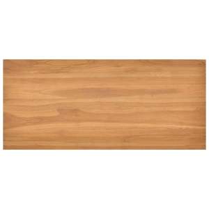 Bureau d'ordinateur rectangulaire moyen en bois massif brun teck - Product Image 5