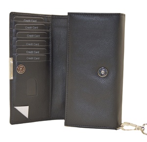 Portefeuille long en cuir véritable Goodman, fermeture à glissière, multifonctionnel, minimaliste, unisexe, usage quotidien - Product Image 5