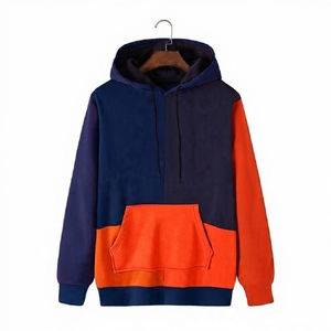 เสื้อฮู้ดสีบล็อกกิ้งแบบสวม Unisex ทรงโอเวอร์ไซส์ ทรงปกติ มีกระเป๋า ดีไซน์ผ้าถักเฟรนช์เทอร์รี่ โพลีเอสเตอร์ 100% - Product Image 5