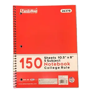 150枚スパイラルノートブックワイドルール10.5x8ワイヤーバウンドシングルメタルノートブックカスタマイズデザイン事務用品メーカー