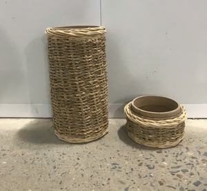 Handcrafted Eco-Friendly Biodegradable <b>Reed</b> <b>Tube</b> Urn <b>Reed</b> Urn for Adult Ashes or Pet Funeral Made in Vietnam - Product Image 2