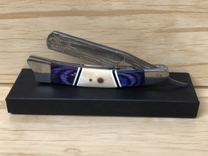 Navaja de Afeitar Recta de Acero de Damasco Hecha a Mano y Personalizada para Afeitado en Húmedo - Product Image 2