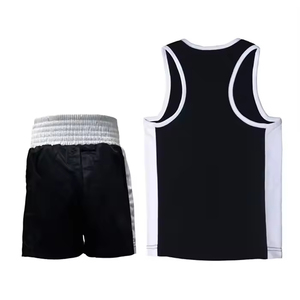 Ensemble d'uniformes de boxe 100% polyester, uniforme de sport de boxe, taille personnalisée, meilleurs uniformes de boxe, nouvelle arrivée, shorts et gilets de boxe - Product Image 4