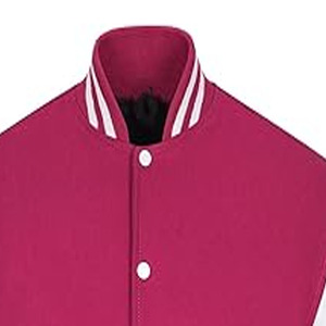 Varsity <b>Jacket</b> Custom Red Wool Body and White <b>Leather</b> Sleeve Baseball Letterman <b>Jackets</b> - Product Image 2