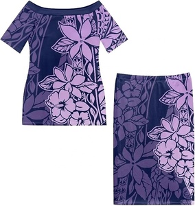 Vestido de Alta Calidad con Estampado Tribal Polinesio Samoano Personalizado, con Mangas Acampanadas, Venta al por Mayor, Vestidos Casuales Estampados, Diseño Nuevo - Product Image 1