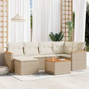 Conjunto de Sofás de Jardín Color Beige - Product Image 1