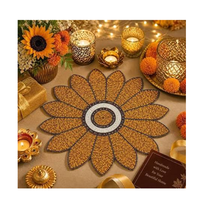 <b>Beaded</b> <b>Placemats</b> Pads Wedding Table <b>Placemat</b> Embroidery Seed Beadwork <b>Placemat</b> Festive Events Homes - Product Image 3