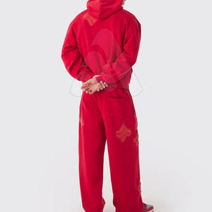 Conjunto Deportivo Informal de Invierno con Capucha y Estampado, Ropa Deportiva Personalizada para Hombre, Chándal Bordado de Dos Piezas para Gimnasio y Running - Product Image 3