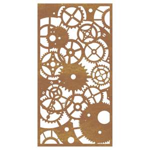 Decoración de Pared de Jardín de Acero Corten de Tamaño Mediano, Arte Metálico Rústico en Tono Marrón - Product Image 4