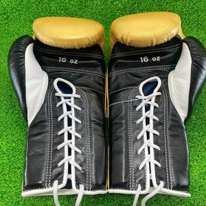 Gants de boxe à lacets de haute qualité, fabriqués sur mesure, design OEM, fabriqués en cuir véritable, gants de sparring, par un fabricant de premier plan - Product Image 6